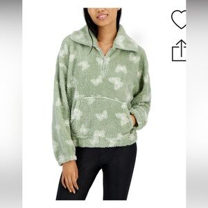 Hippie Rose Sherpa half zip pullover